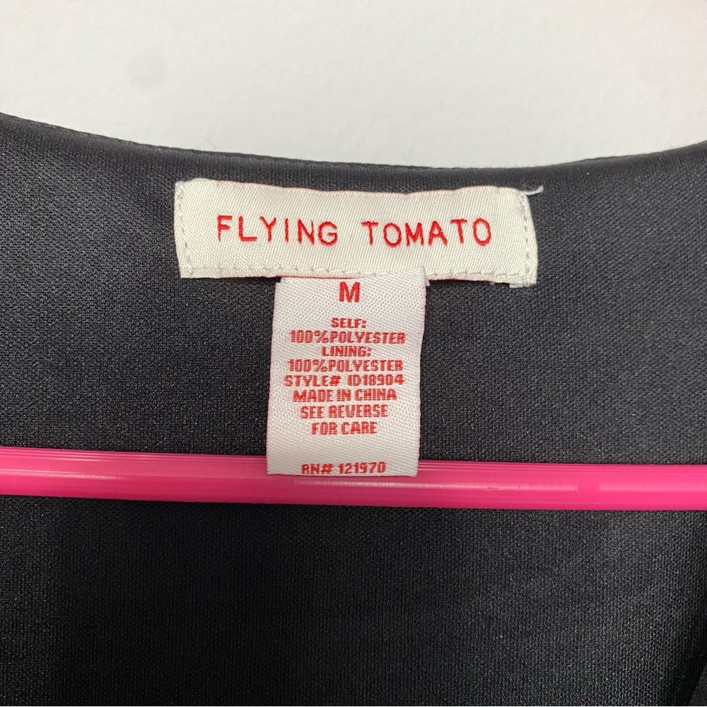 SIZE Medium | Flying Tomato Black and Pink Floral Long Sleeve Midi Dress - Picture 8 of 12